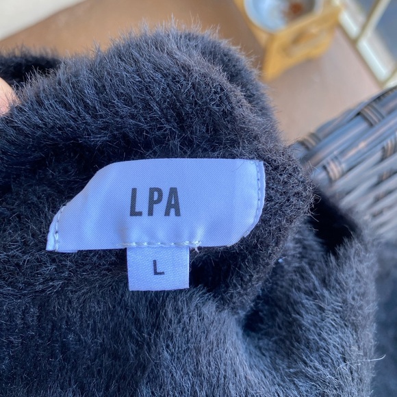 LPA REVOLVE  sweater dress    Black Mock Neck Long Sleeve Bodycon Dress - Picture 6 of 8